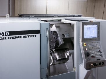 Front view of Gildemeister CTX 310 Machine