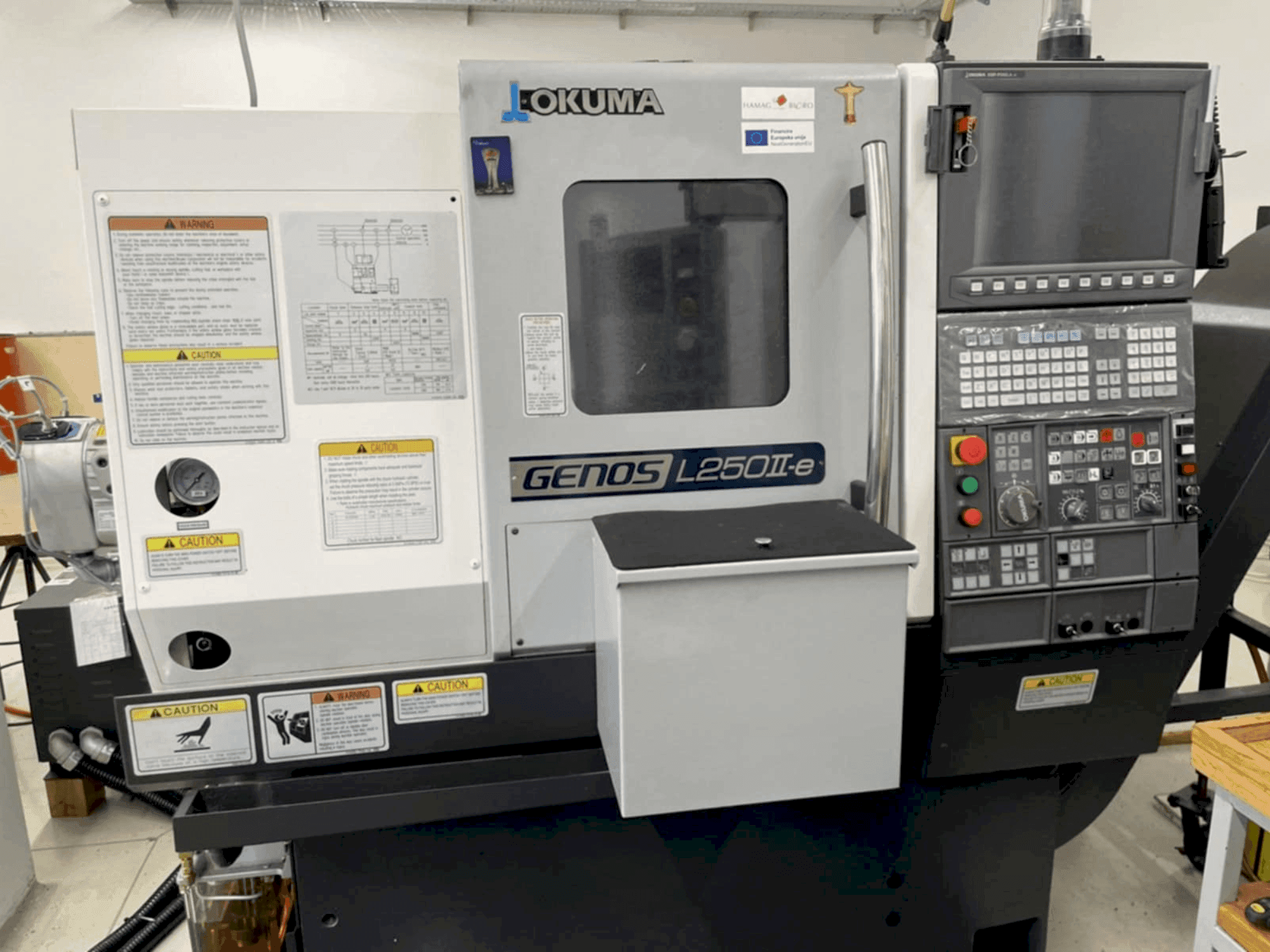 Front view of Okuma GENOS L250IIe  machine