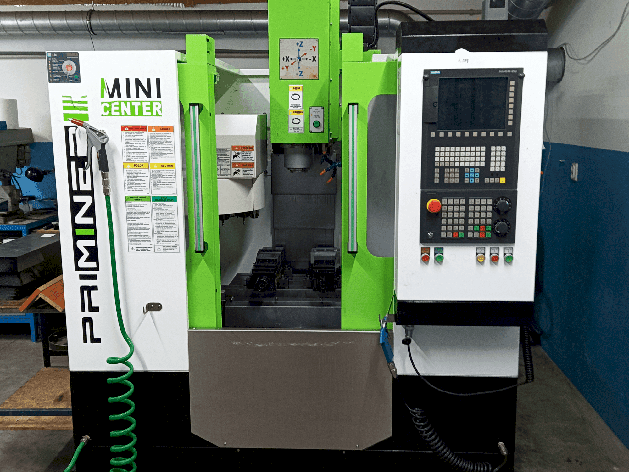 Front view of Priminer MINI machine