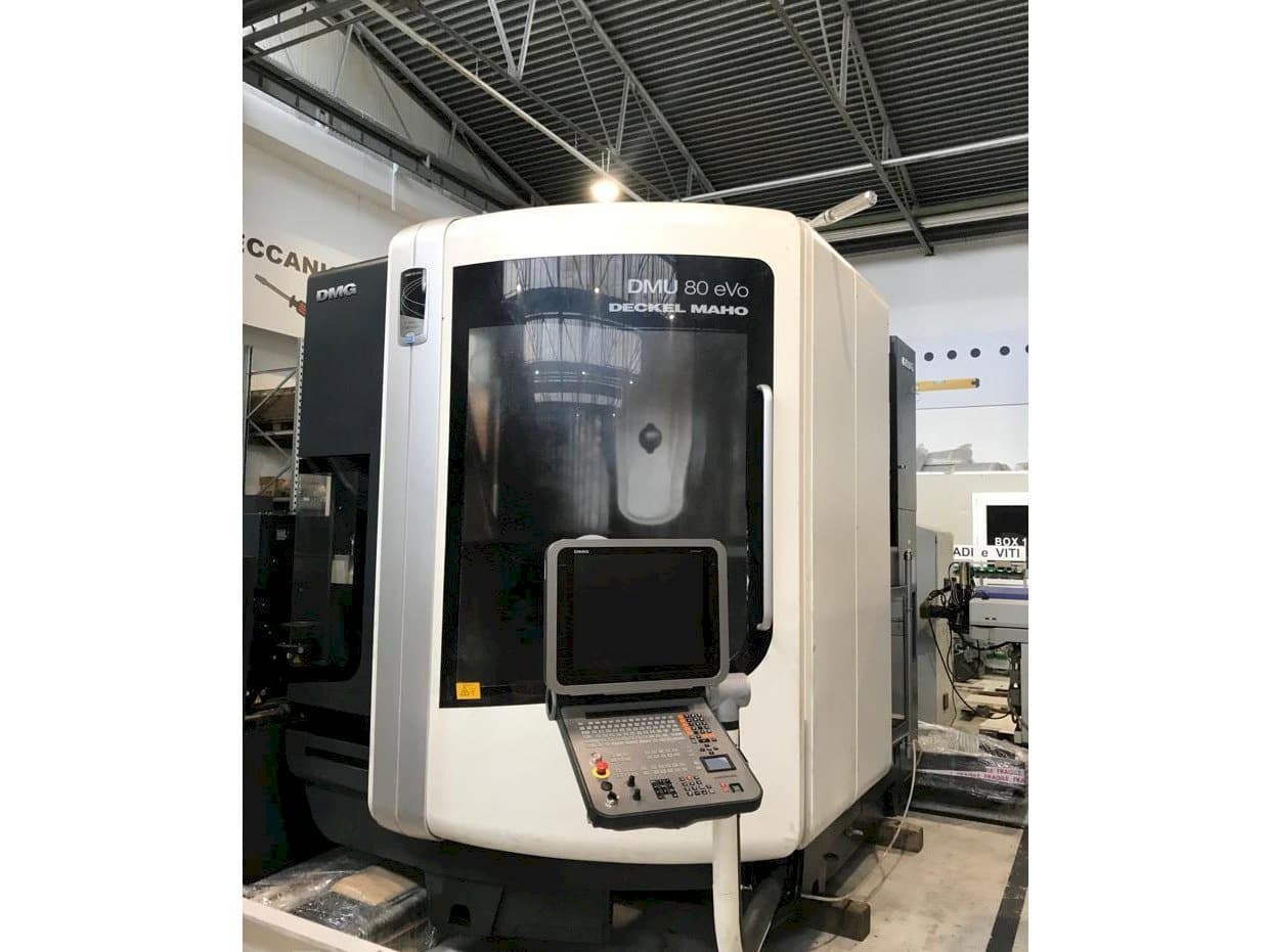 Front view of DMG MORI DMU 80 EVO machine