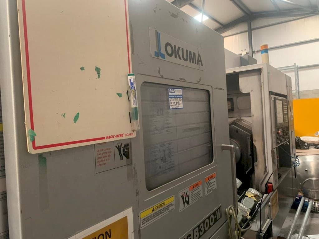 Front view of Okuma Multus B-300W machine