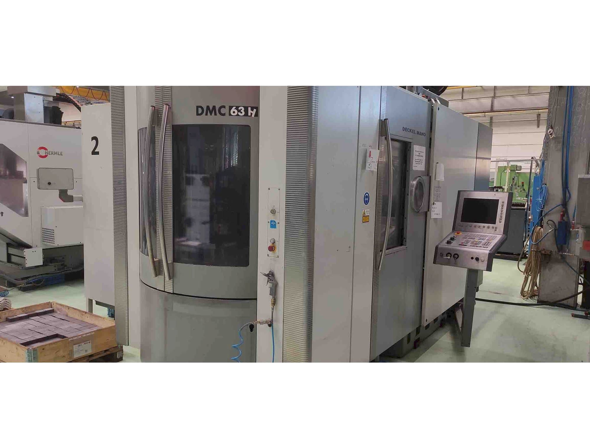 Front view of DMG DMC63H machine