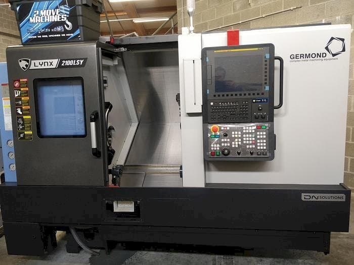 Front view of DN SOLUTIONS LYNX 2100 LSYB machine