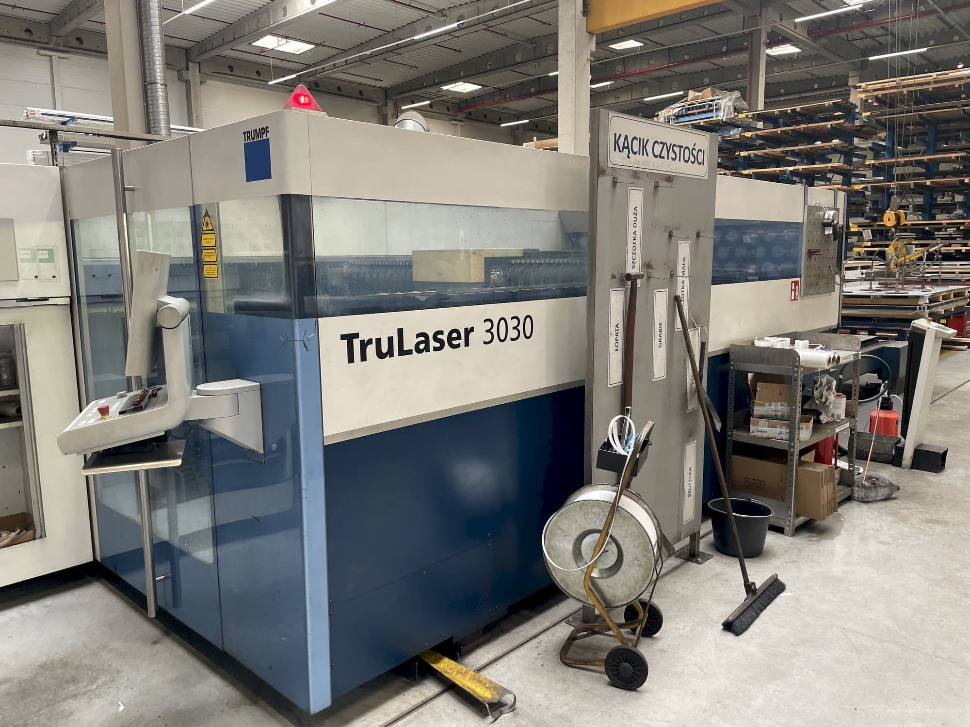 Front view of Trumpf TruLaser 3030 machine