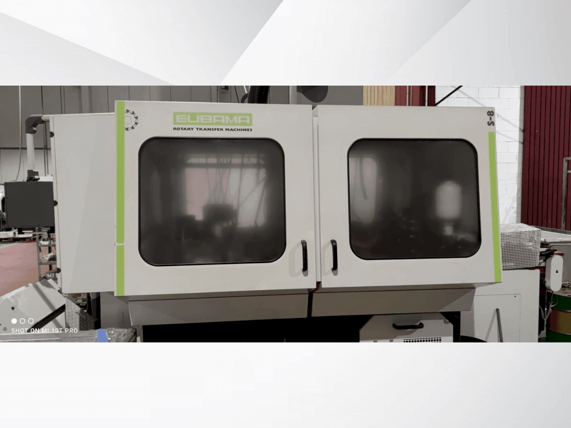 Front view of EUBAMA S8 machine