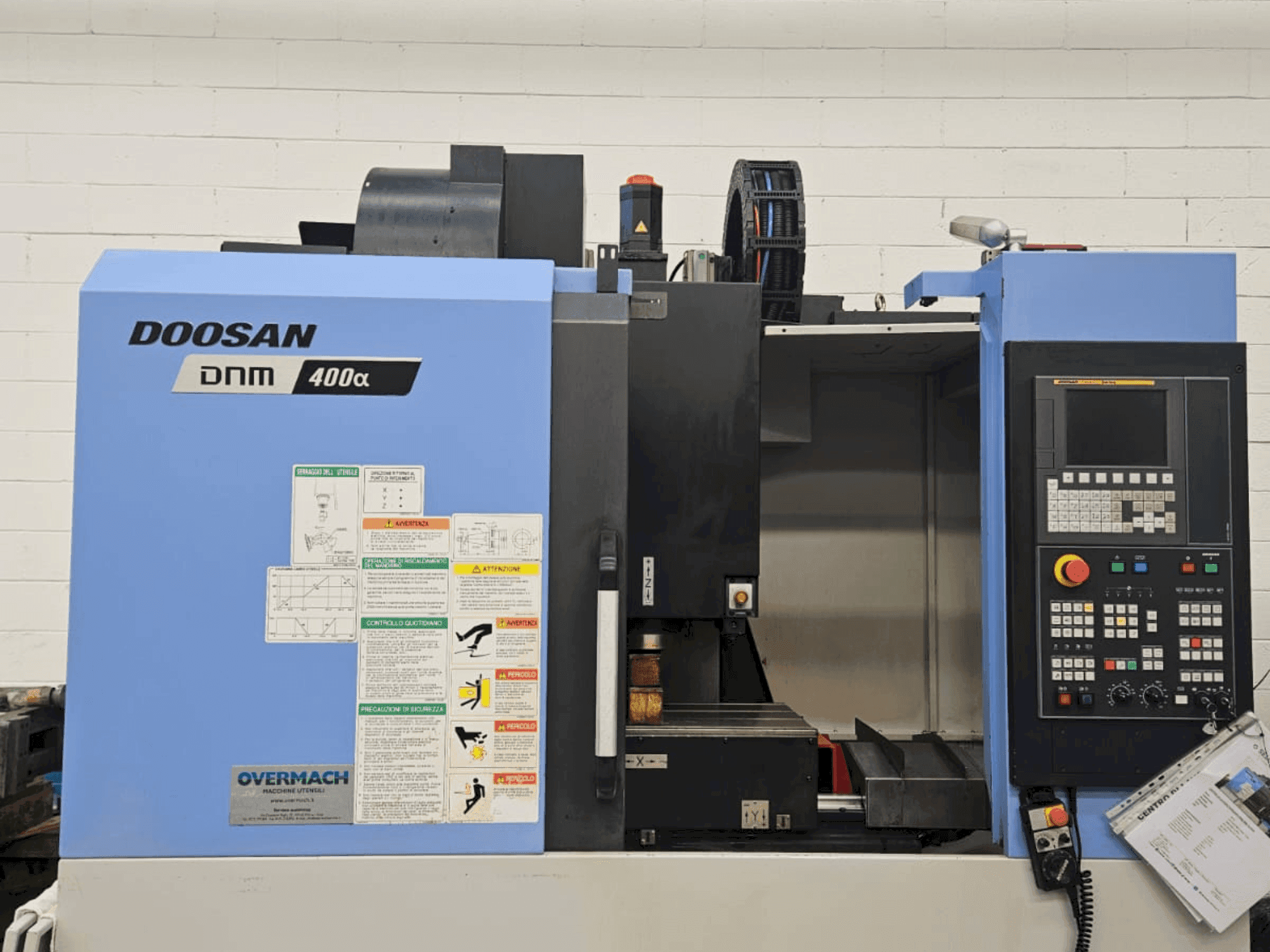 Front view of DOOSAN DNM 400 alpha machine