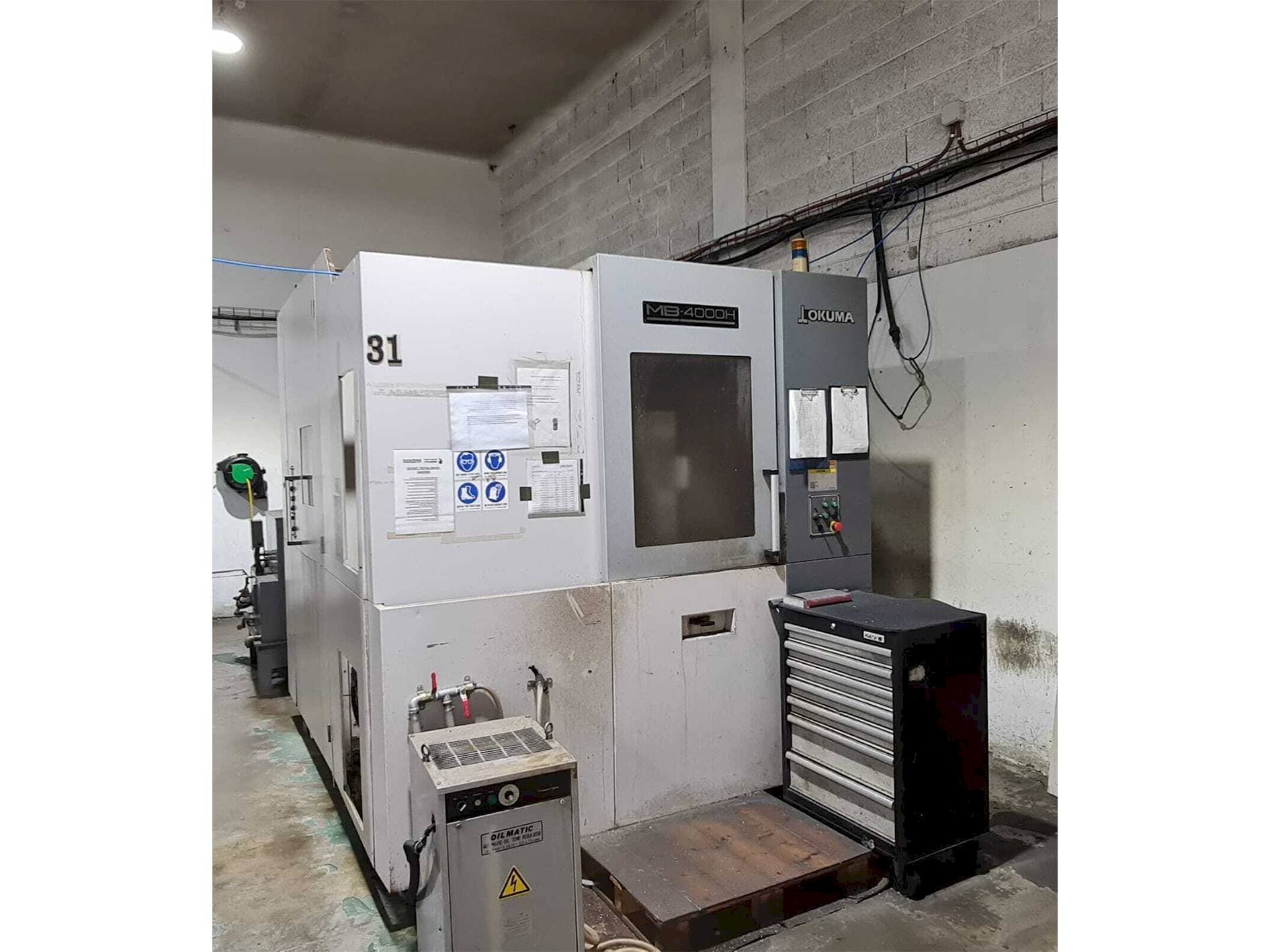 Front view of Okuma MB-4000H machine