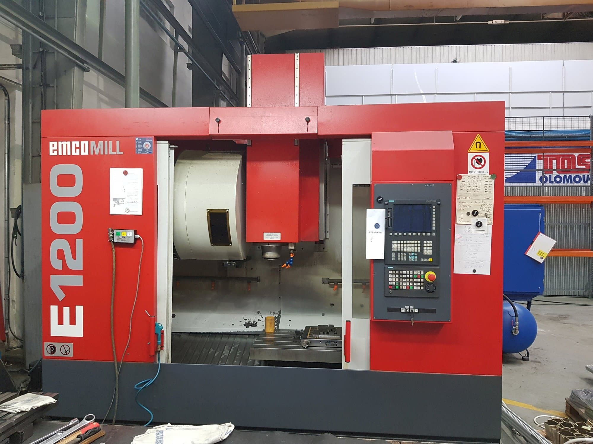 Front view of EMCO Emcomill E 1200 machine