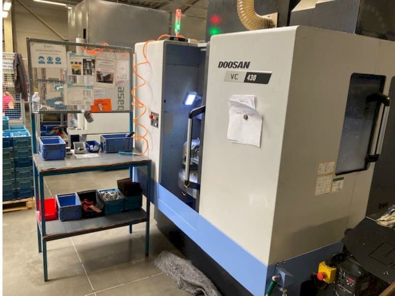 Front view of Doosan VC 430 machine