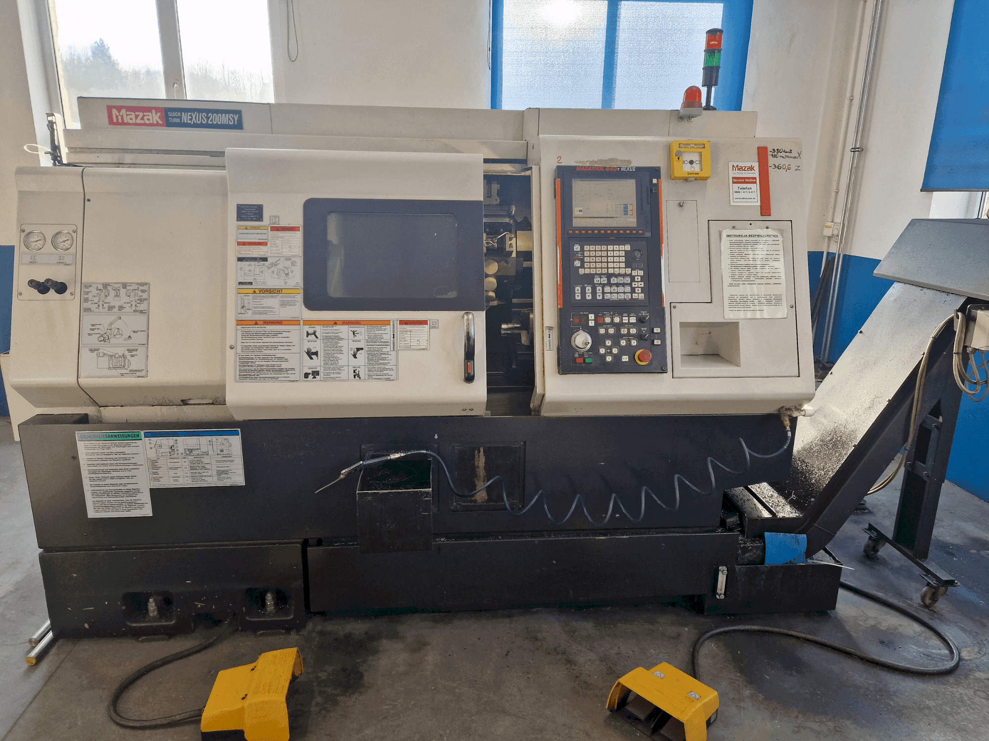 Front view of Mazak QTN-200MSY  machine