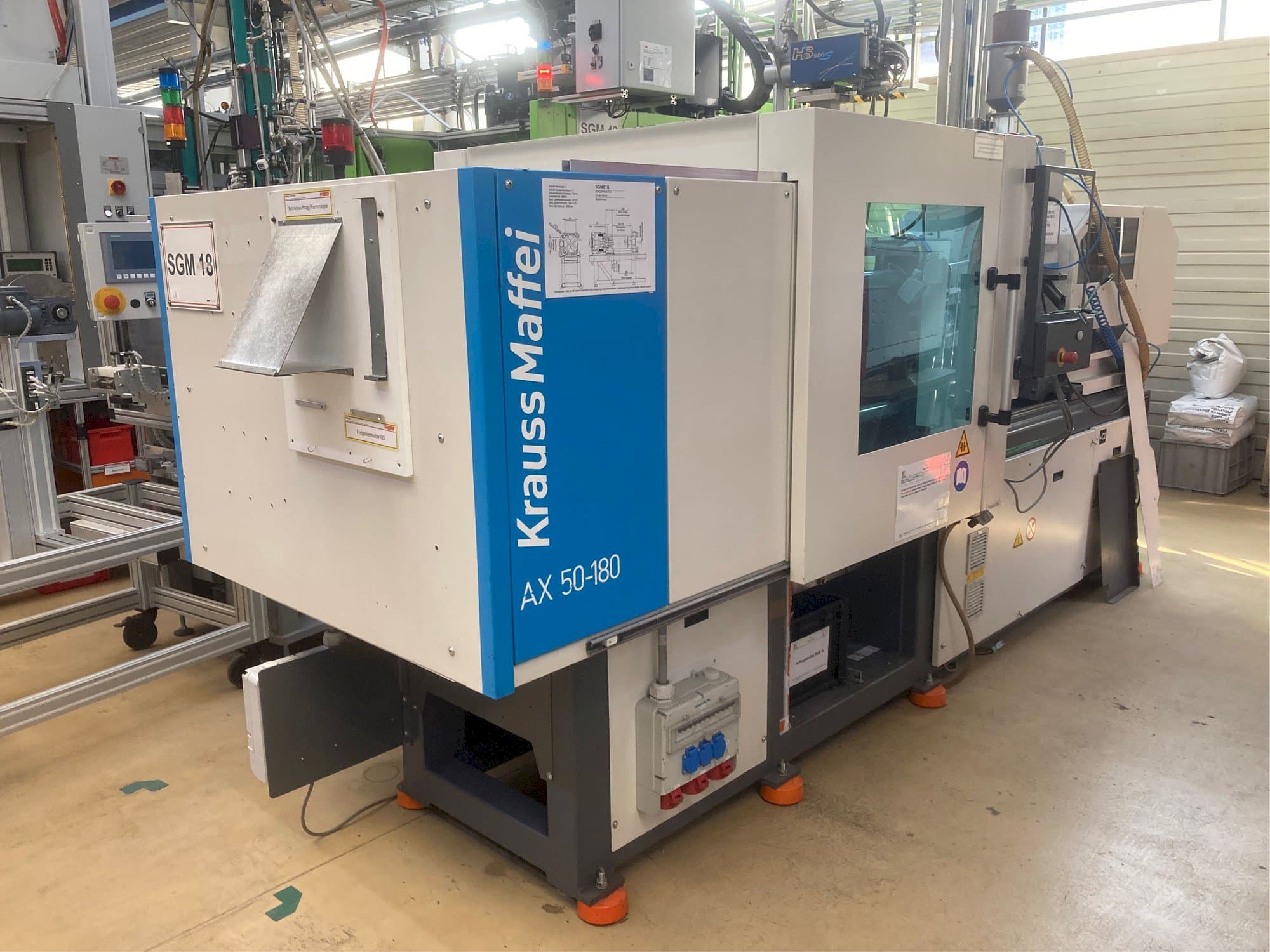 Left side view of Krauss Maffei AX 50-180 machine