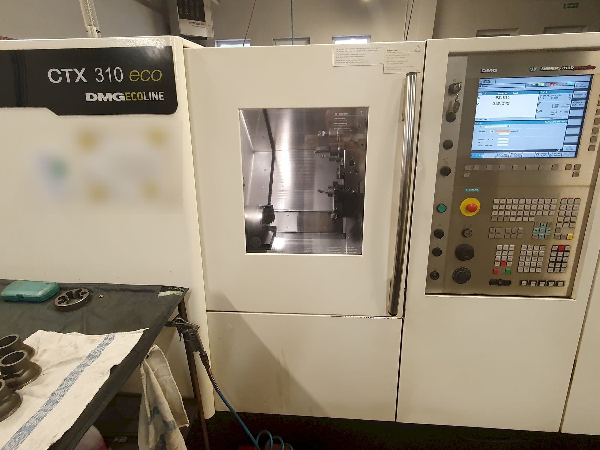 Front view of DMG GILDEMEISTER ecoline CTX 310 eco V3 machine