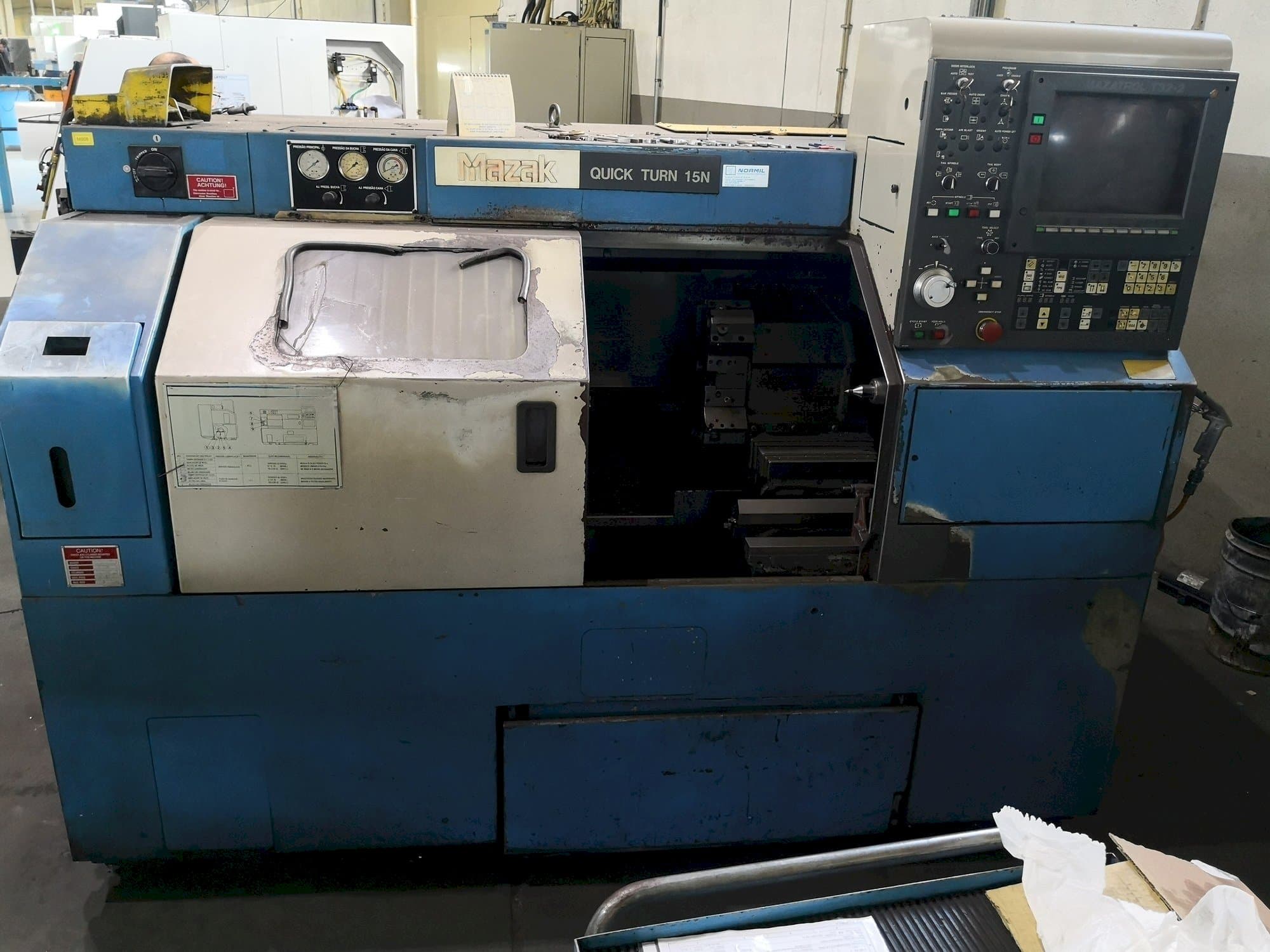 Front view of Mazak Quick Turn 15N machine