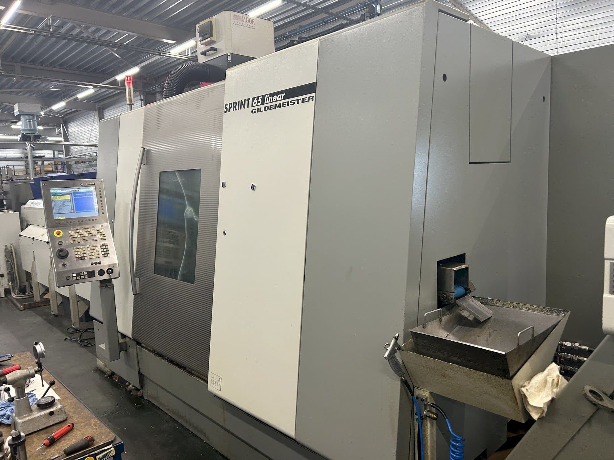 Front view of Gildemeister Sprint 65 linear machine