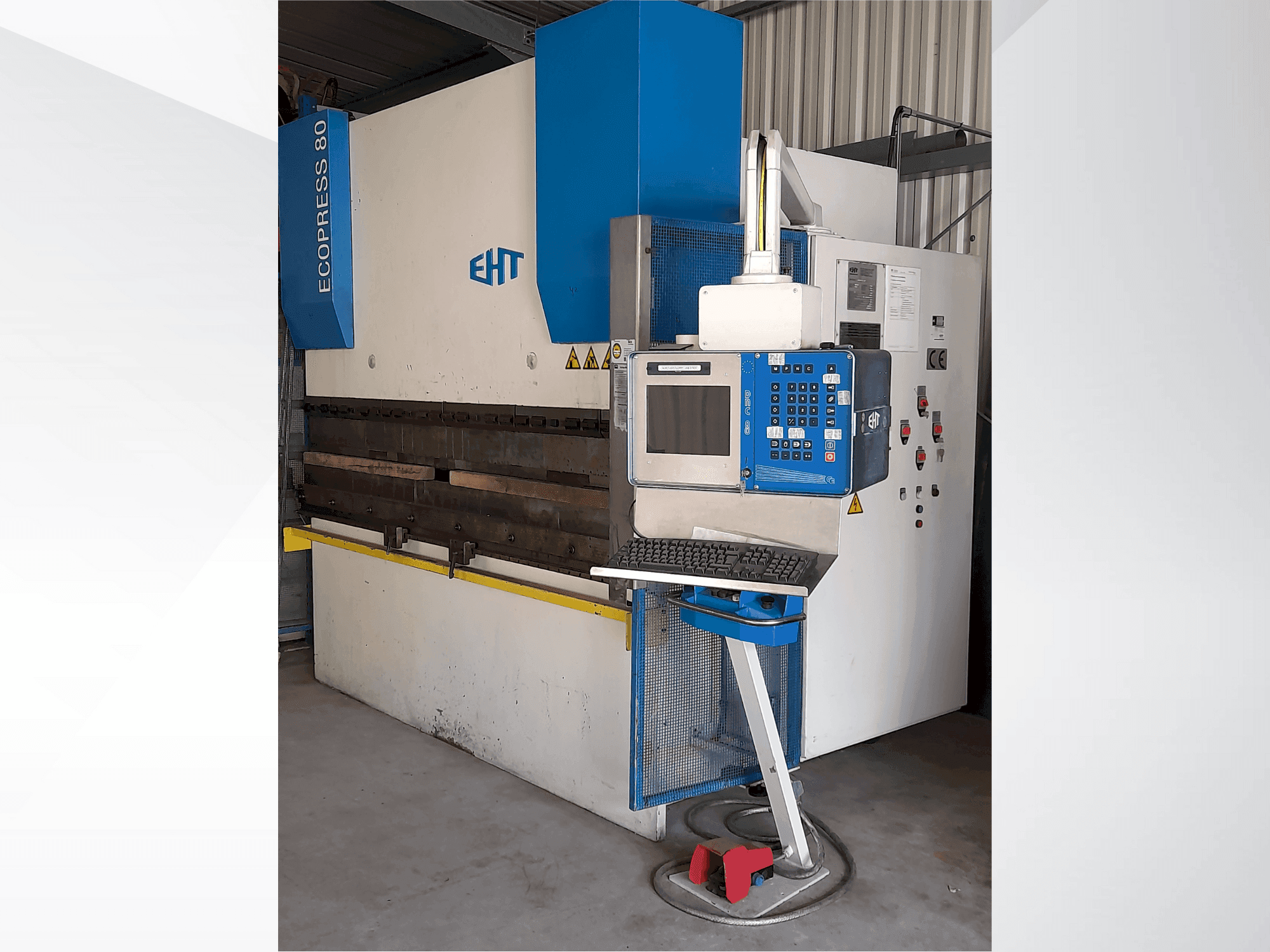 Front view of EHT Ecopress 80 machine