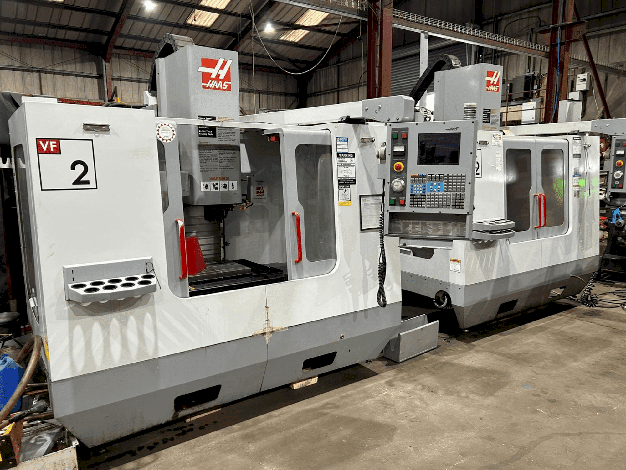 Front view of HAAS VF2 machine
