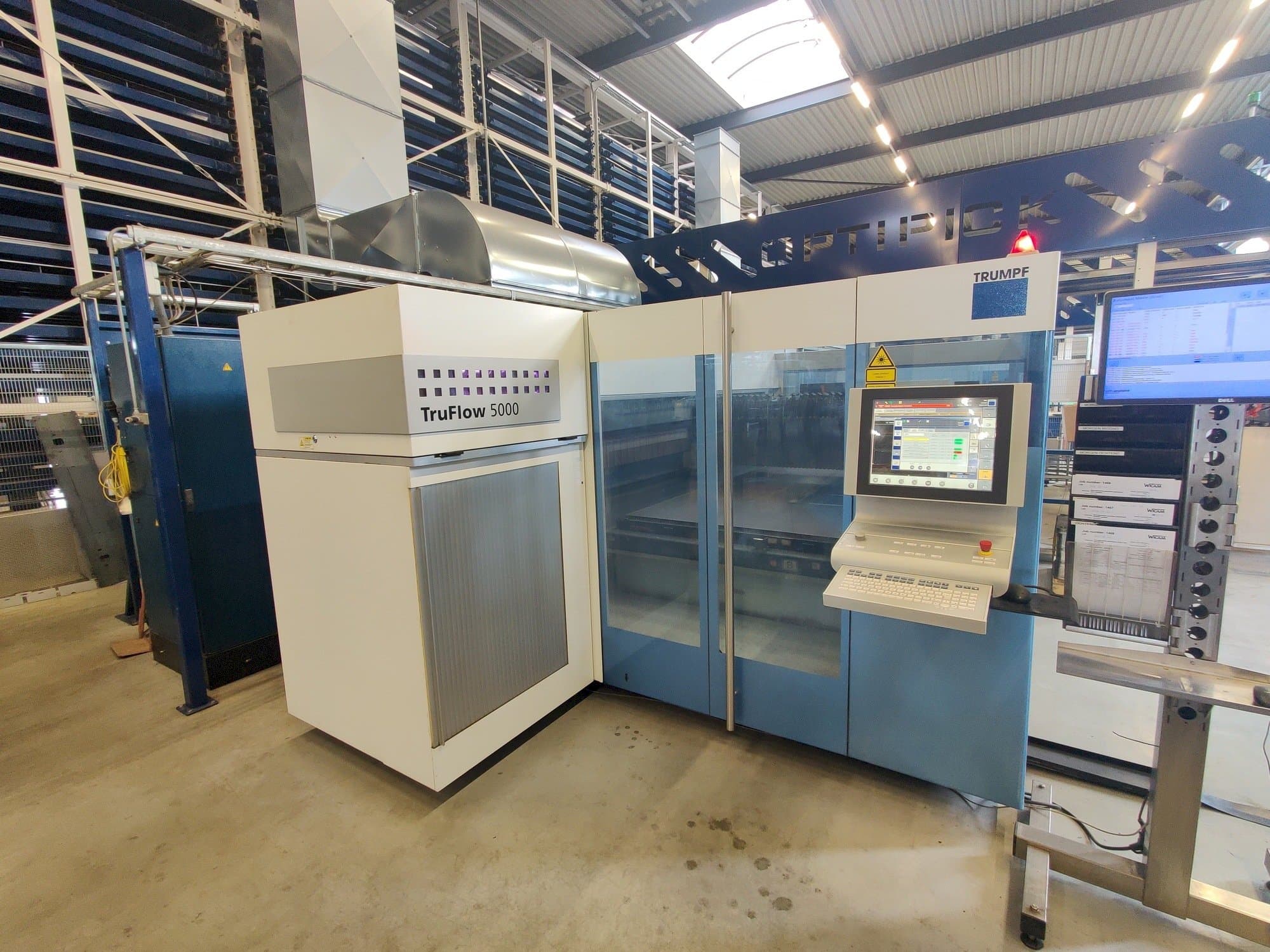 Front view of Trumpf TruLaser 3030 machine