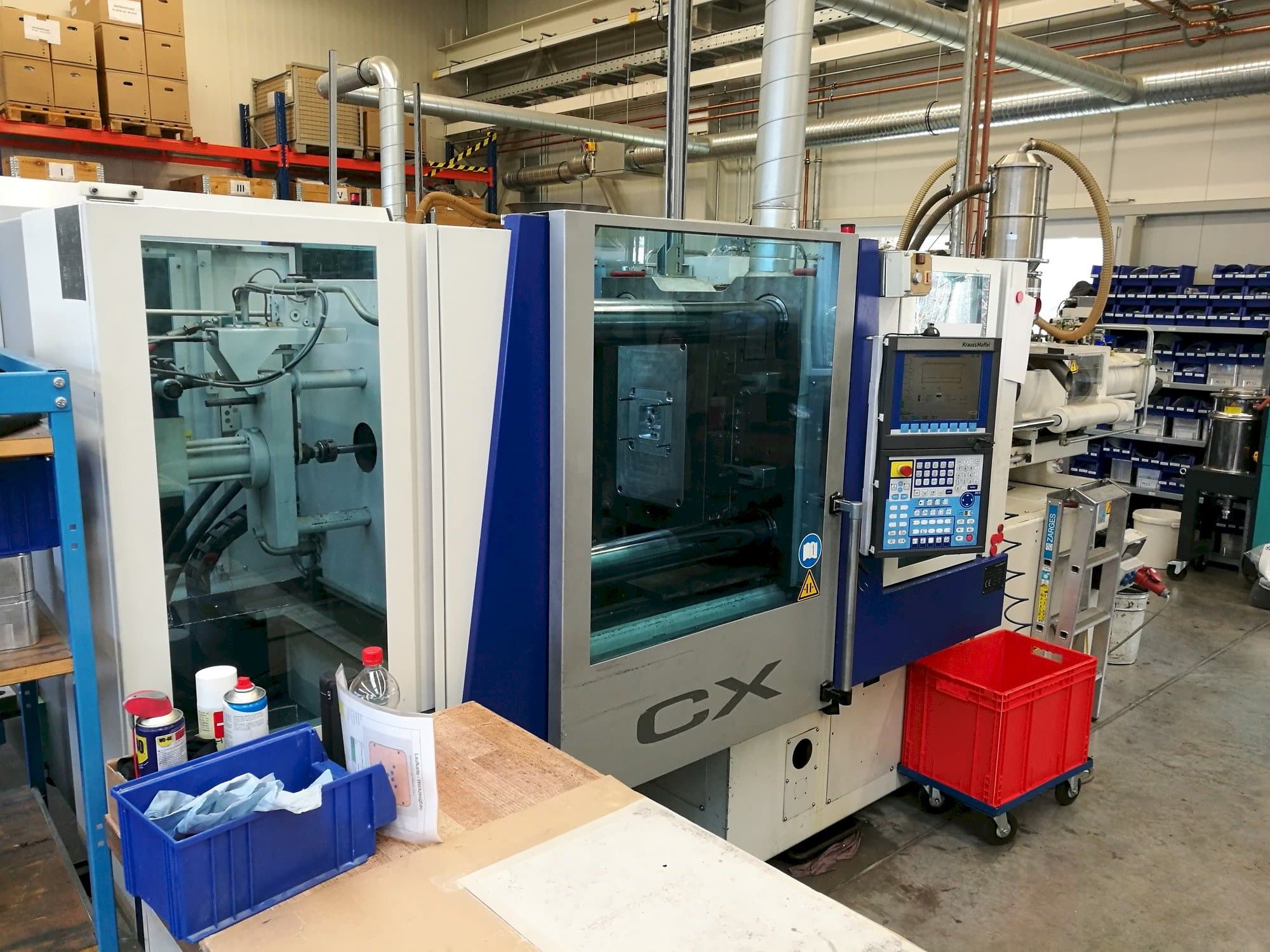 Front view of Krauss Maffei 160-1000 CX machine