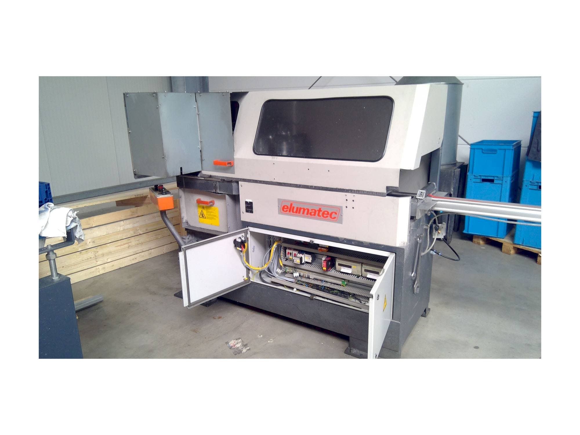 Front view of Elumatec SA 142/38 machine