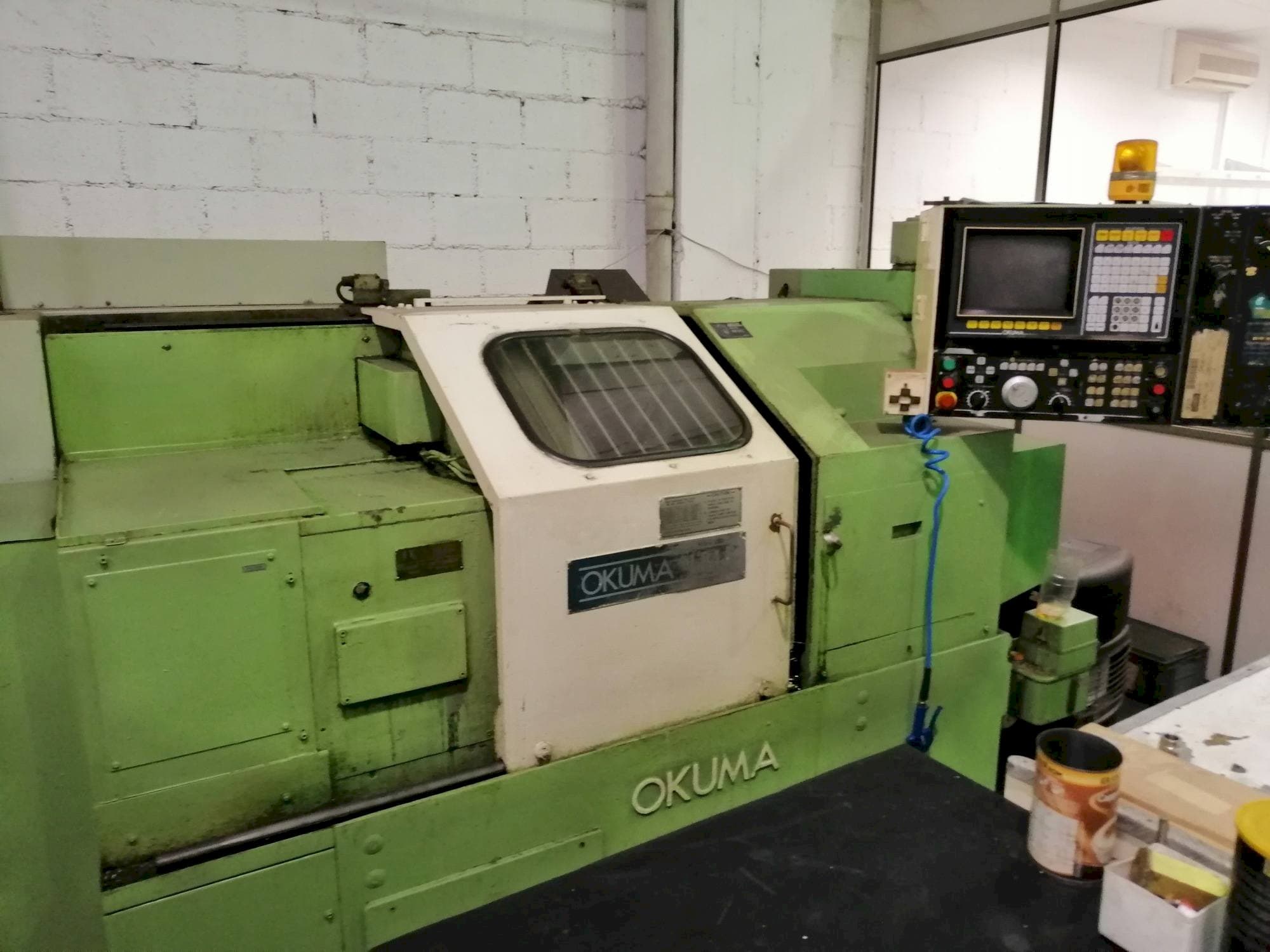 Front view of Okuma LB15 machine