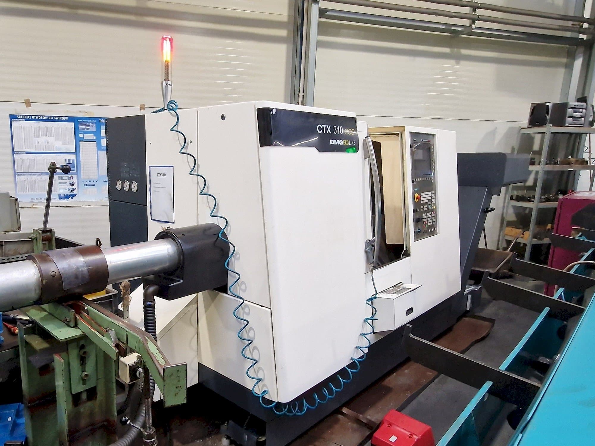 Left side view of DMG CTX 310 ecoline machine