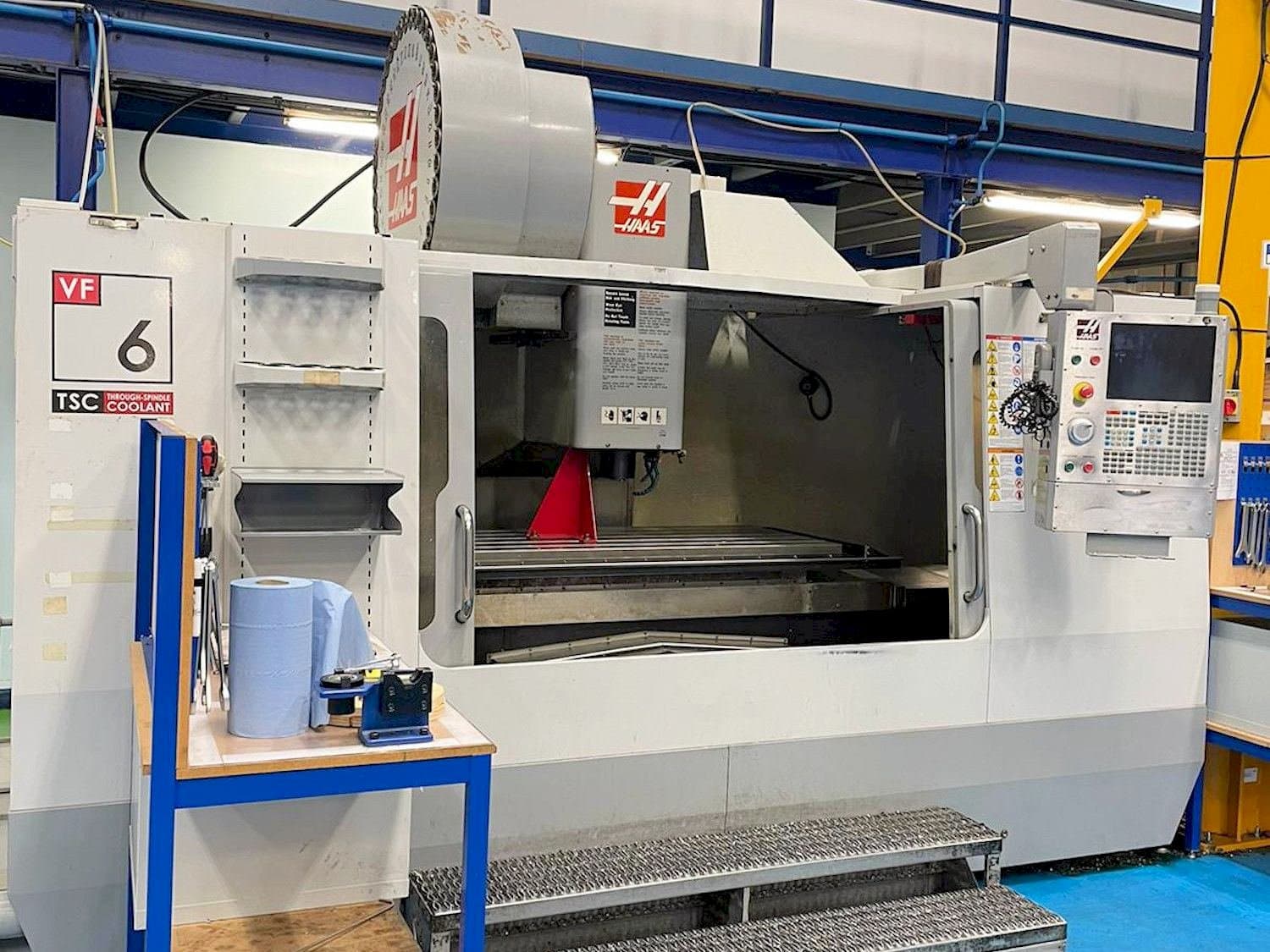 Front view of HAAS VF-6 machine