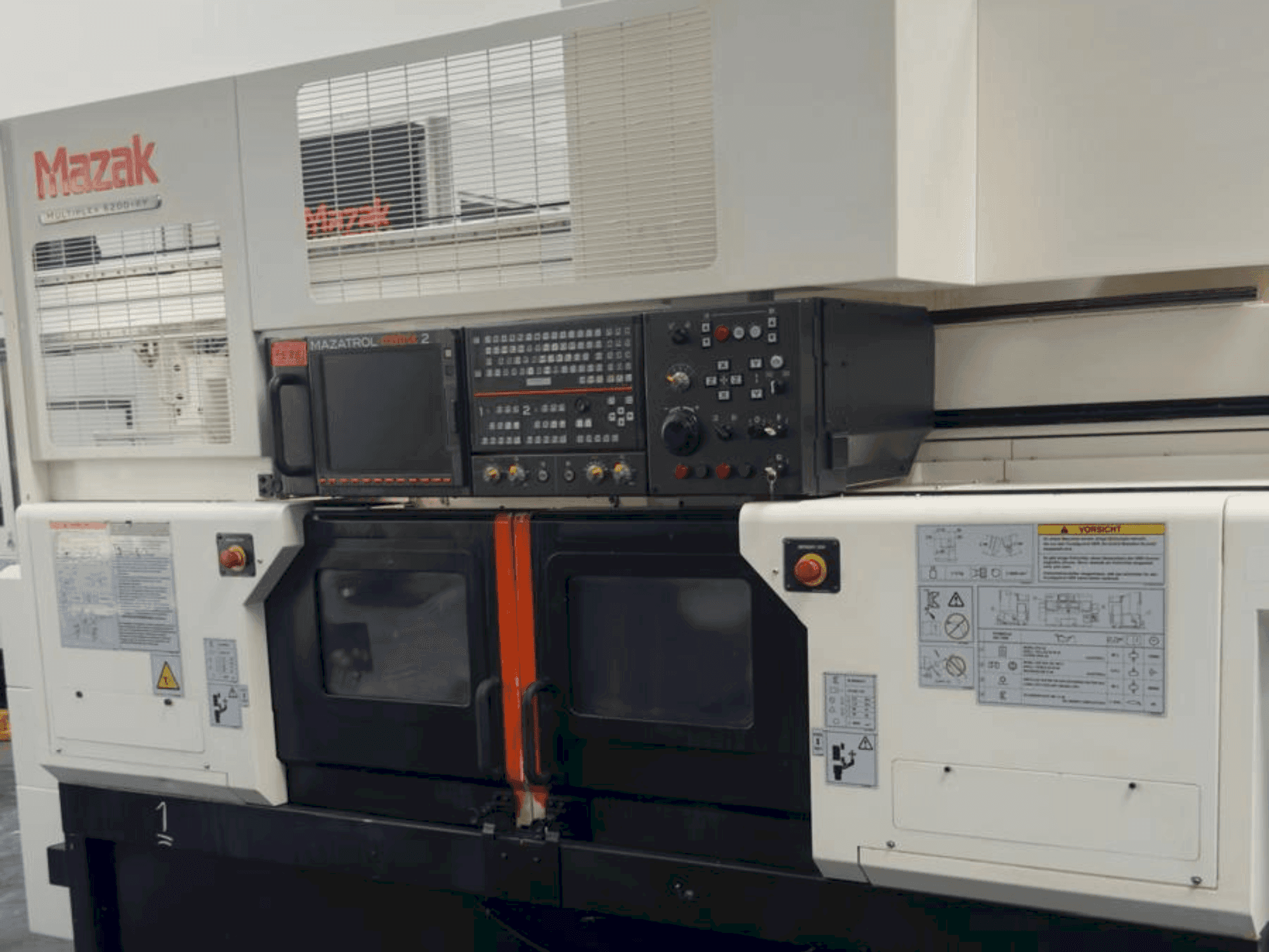 Front view of Mazak Multiplex 6200 Y  machine