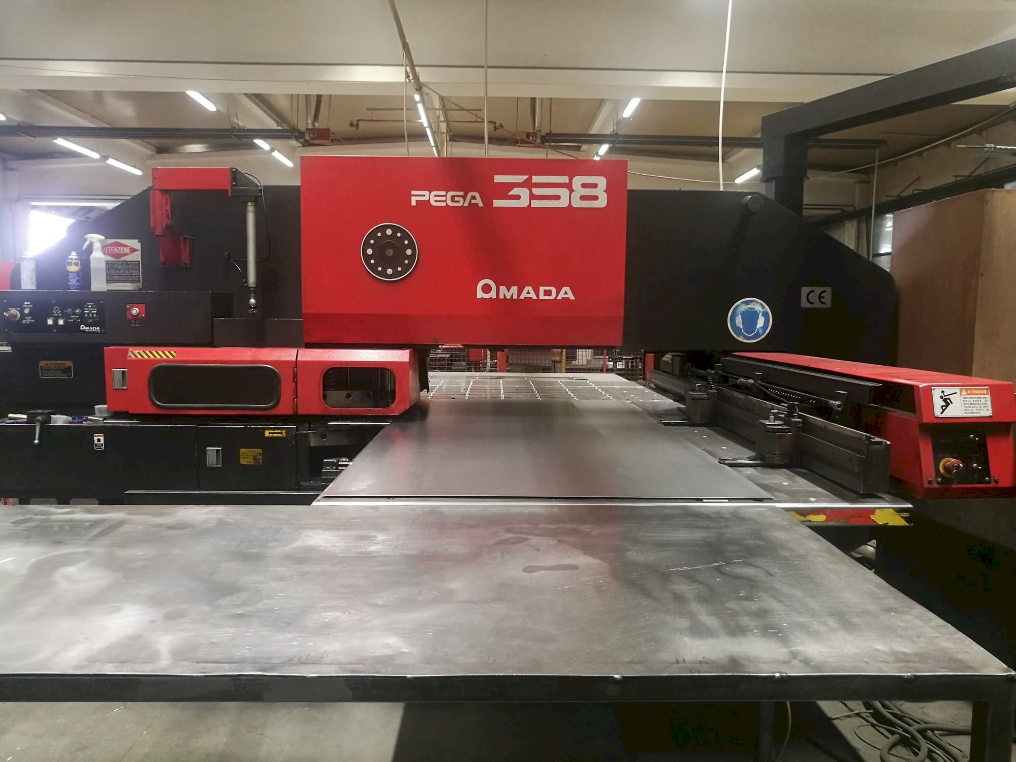 Front view of AMADA PEGA 358 machine