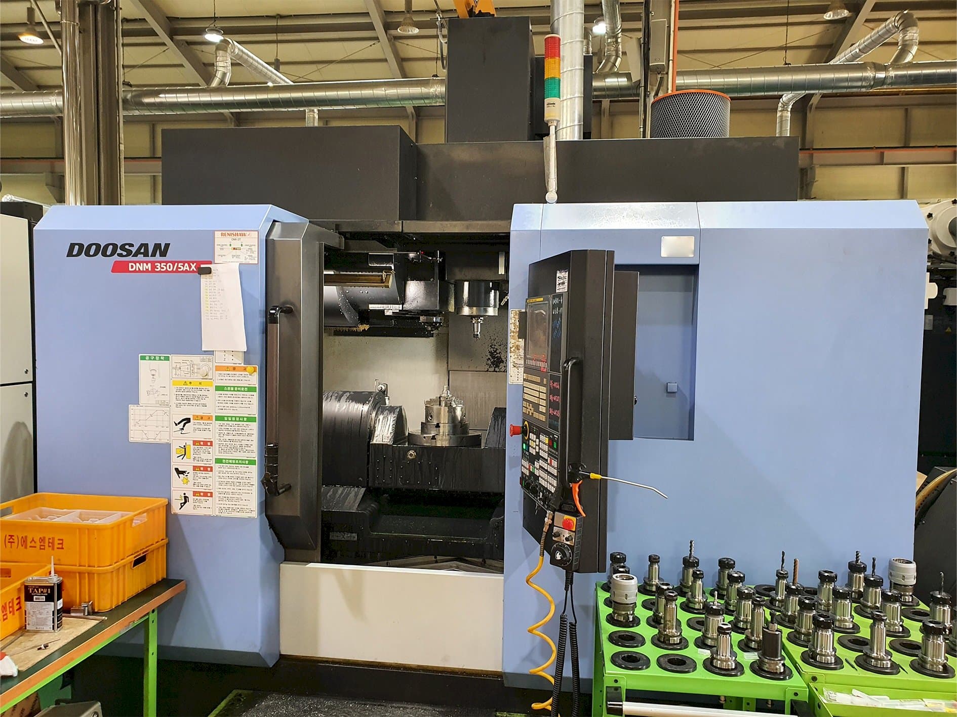Front view of Doosan DNM350/5AX machine