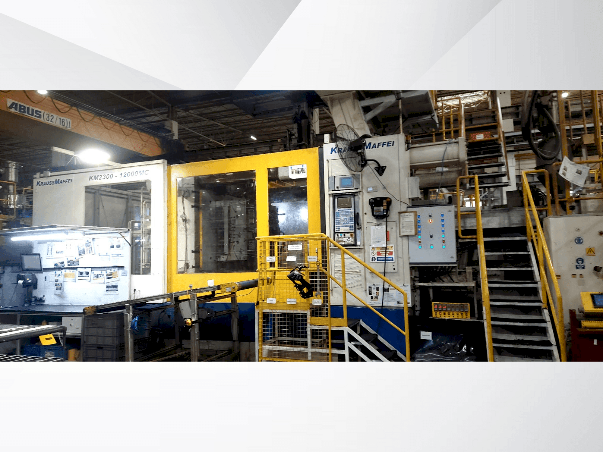 Front view of Krauss Maffei 2300-12000 MC  machine