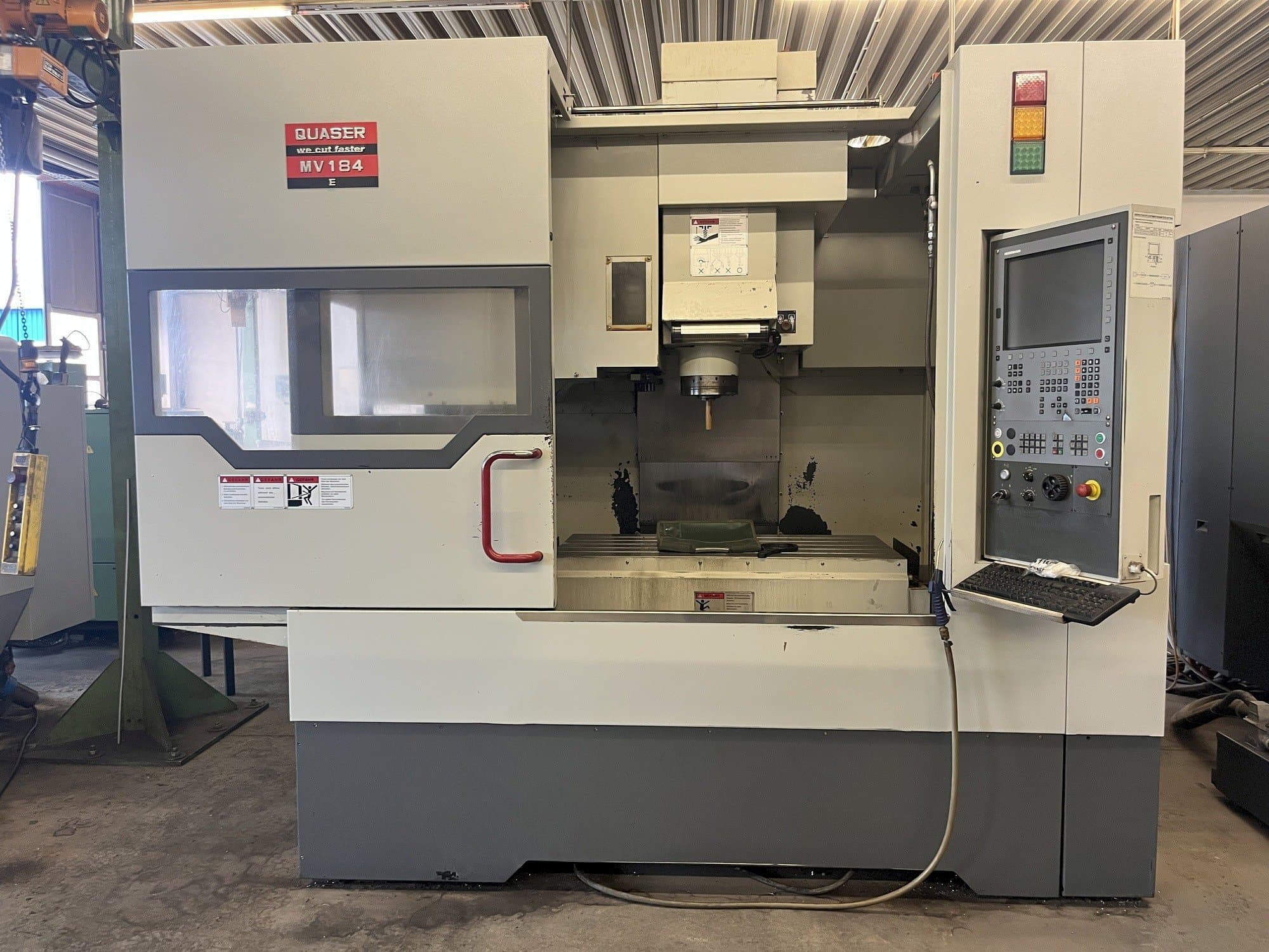 Front view of Quaser MV 184E machine