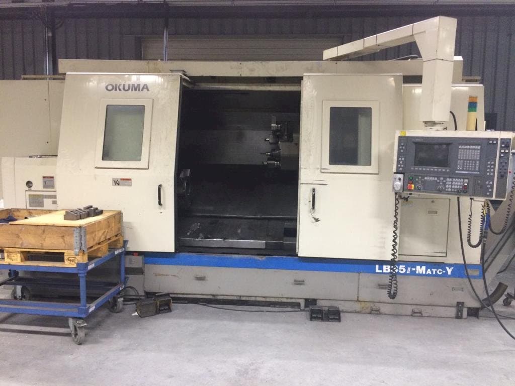 Front view of Okuma LB35 II machine