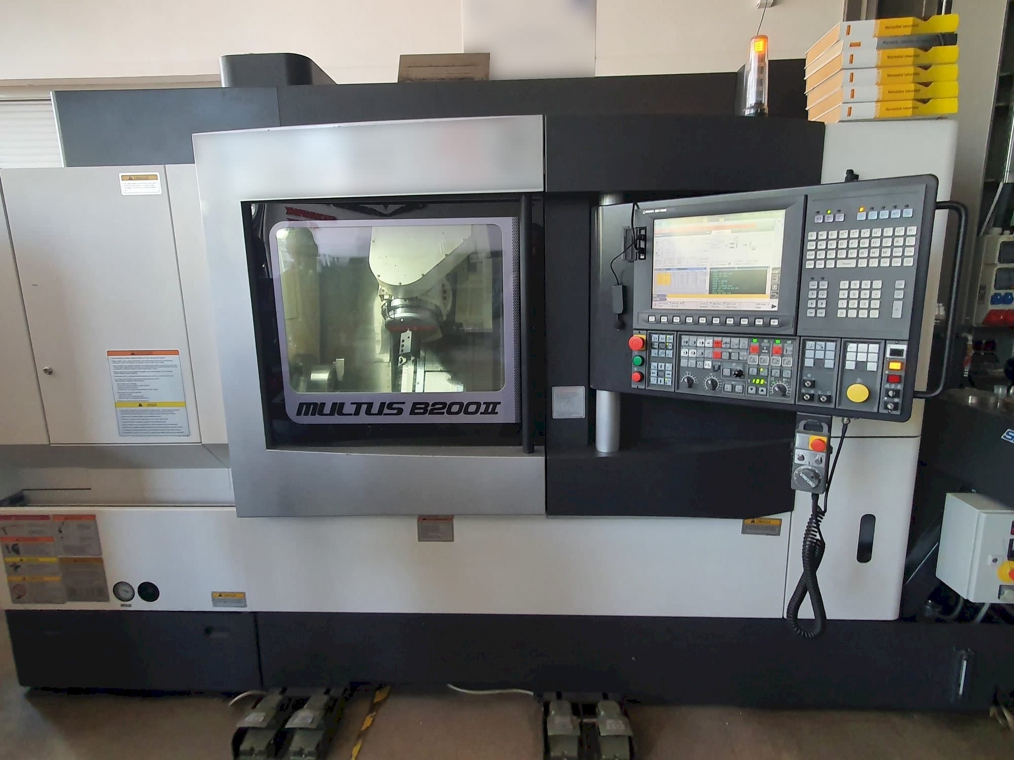Front view of Okuma MULTUS B200II CX750 machine