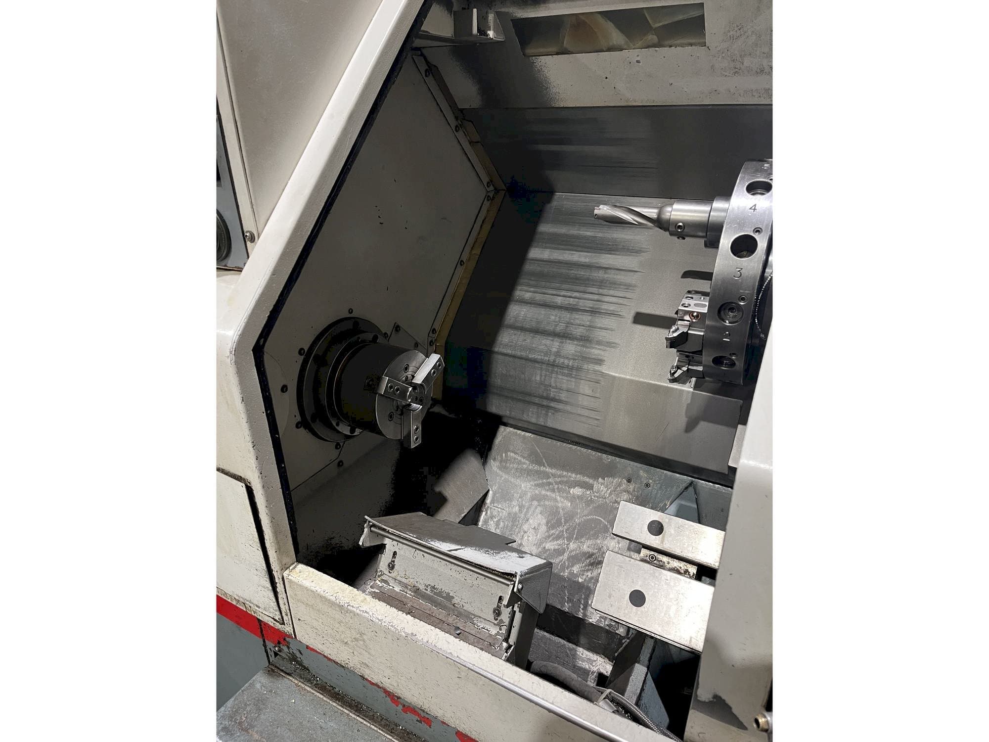 Working room of Cincinnati Hawk TC150 machine