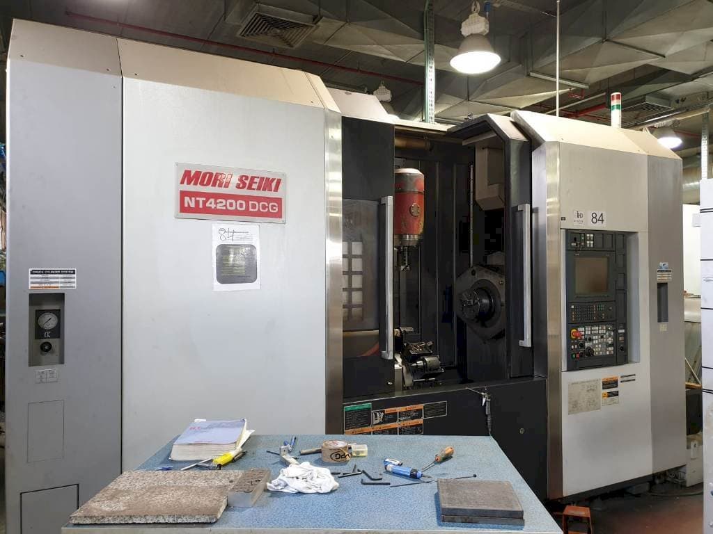 Front view of MORI SEIKI NT4200 DCG machine