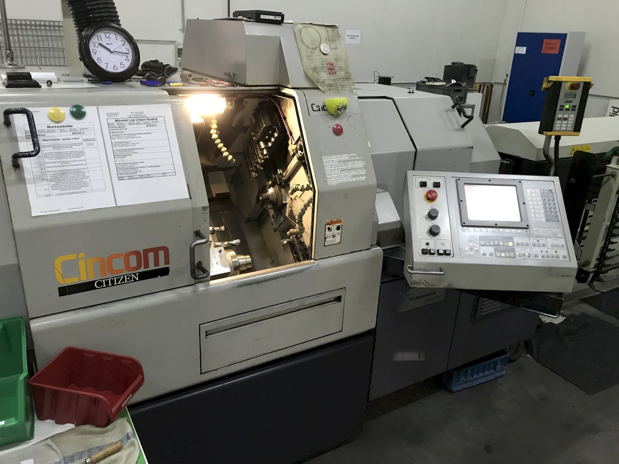 Front view of Citizen Cincom L32 machine