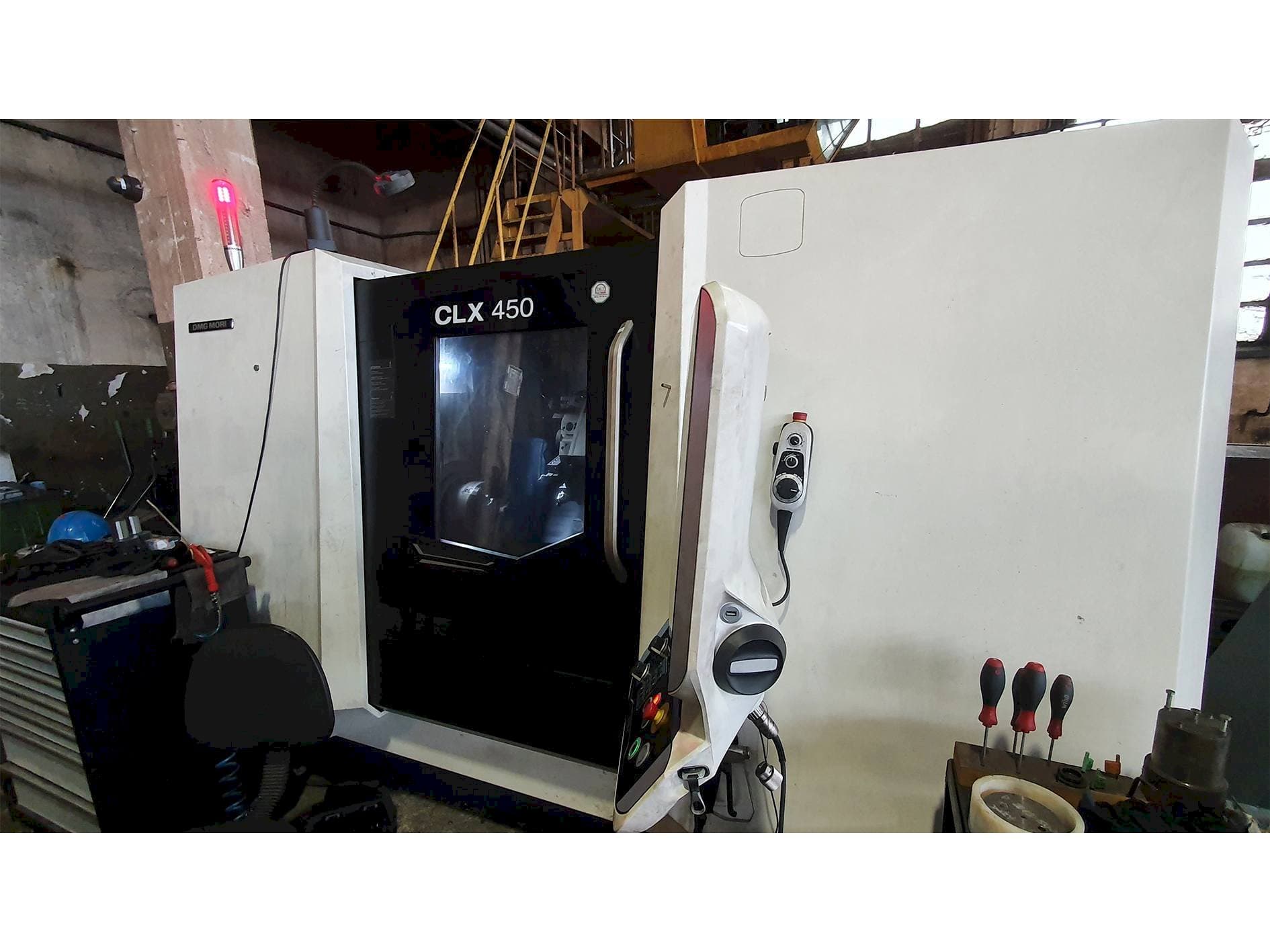 Front view of DMG MORI CLX450 machine