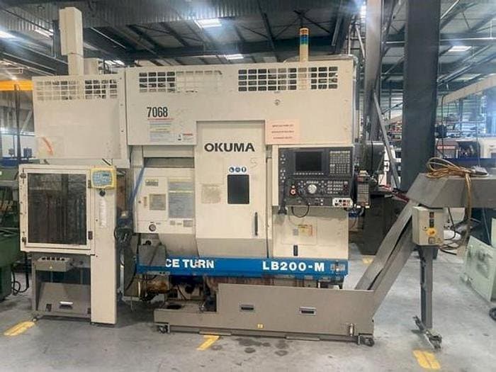 Front view of Okuma LB 200M machine
