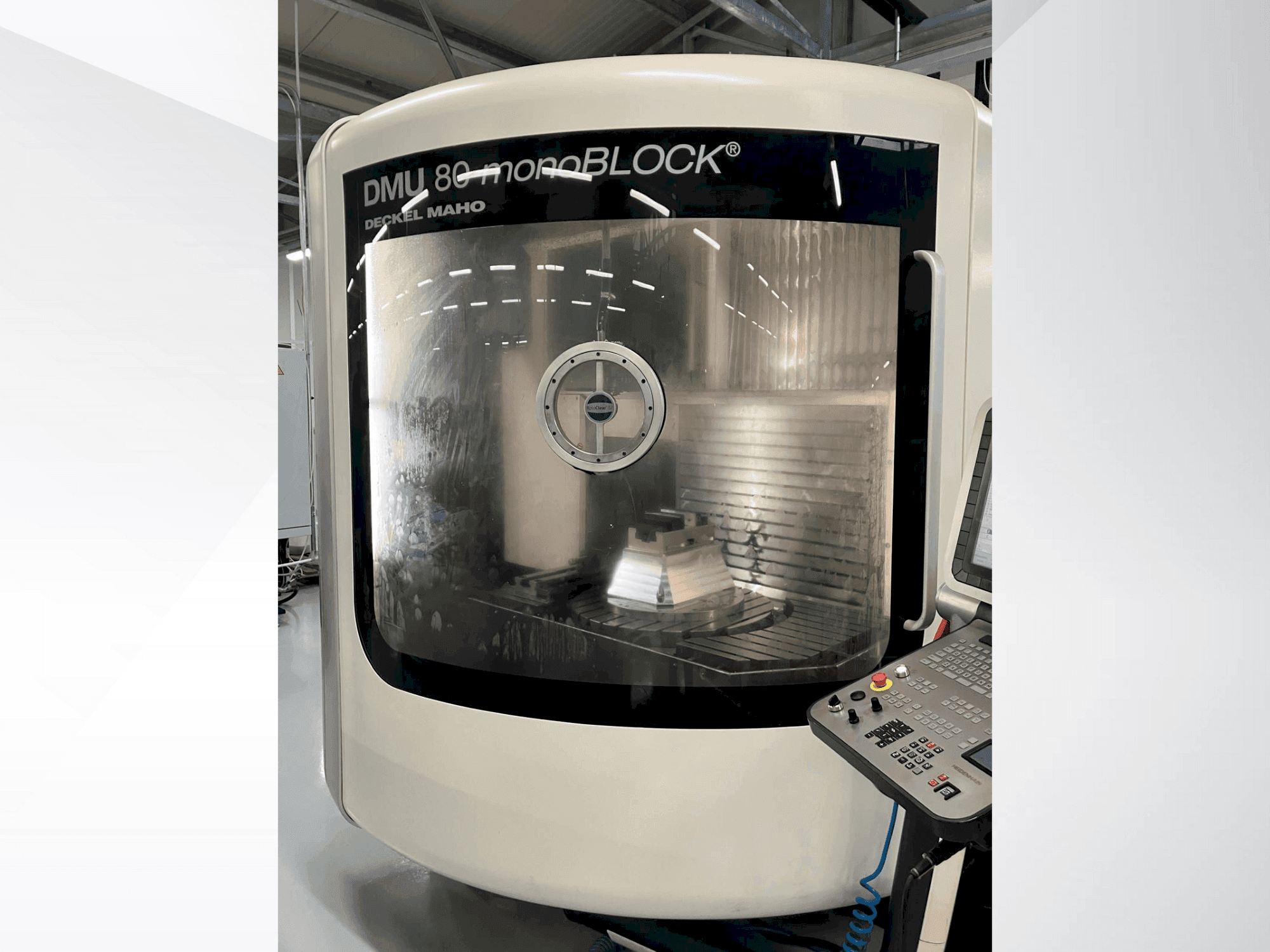 Front view of DMG MORI DMU 80 Monoblock machine