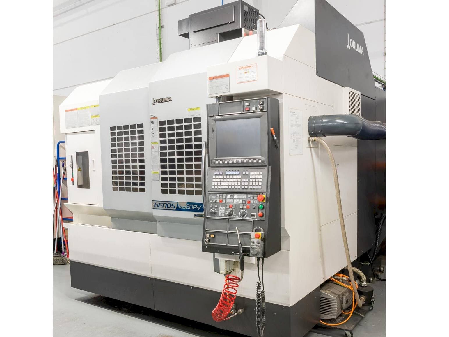Front view of Okuma Genos M560R-V machine