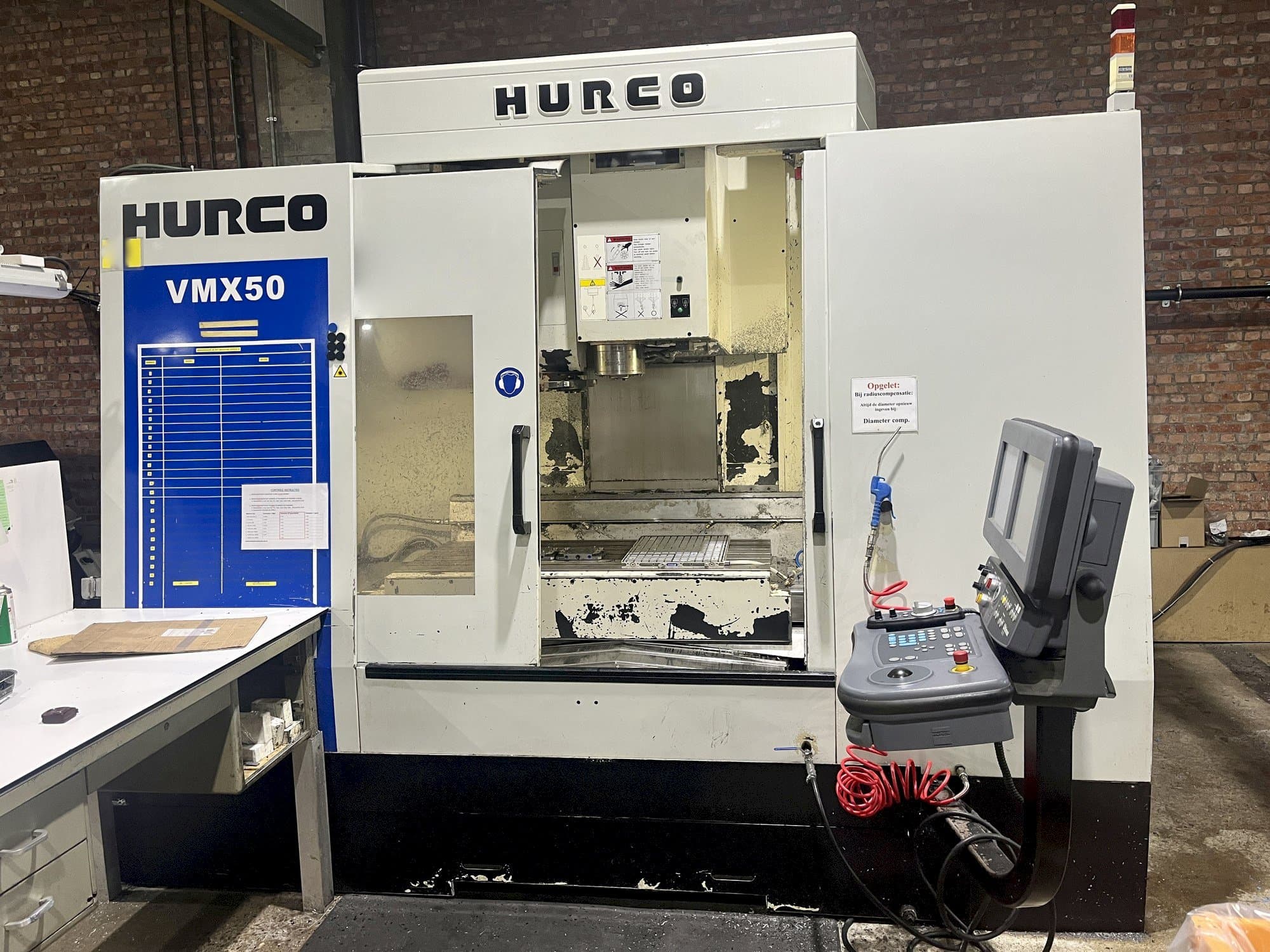 Front view of Hurco VMX50 machine
