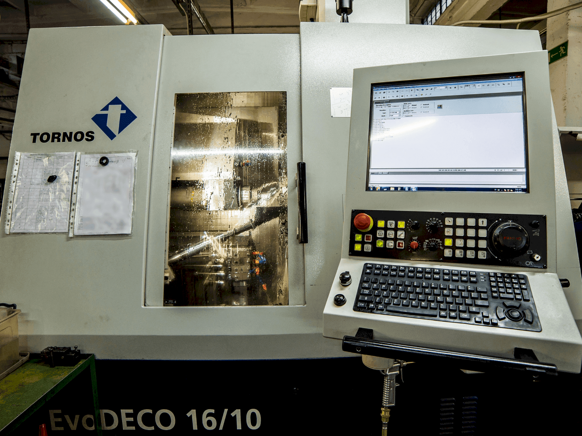 Front view of TORNOS EvoDECO 16/10  machine
