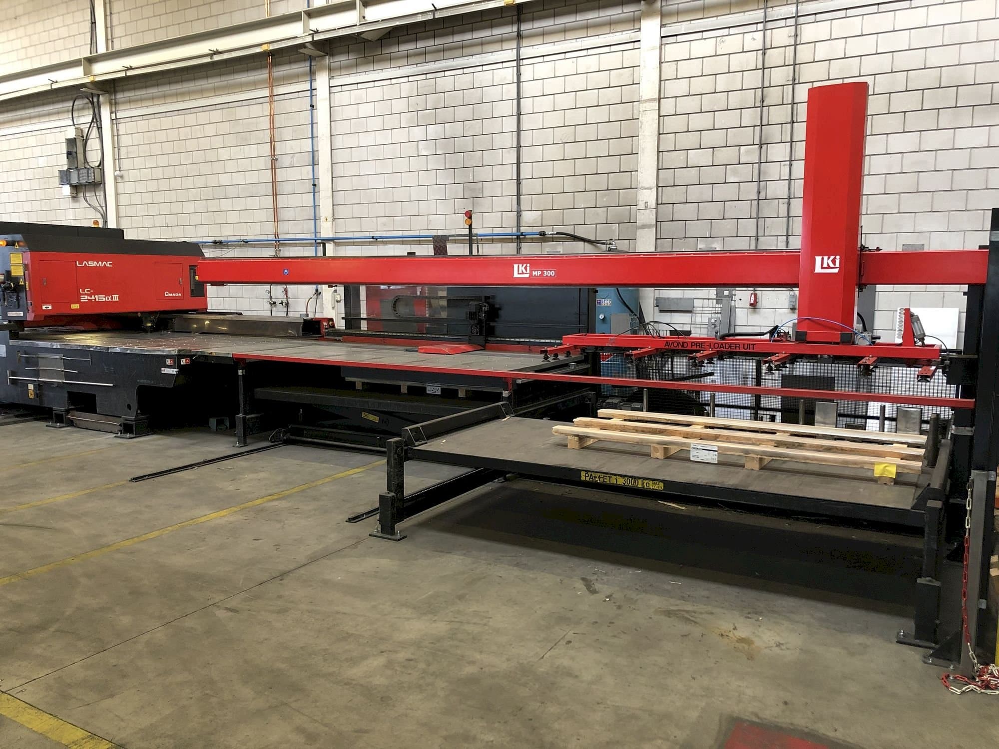 Front view of AMADA LC2415 ALPHA III machine