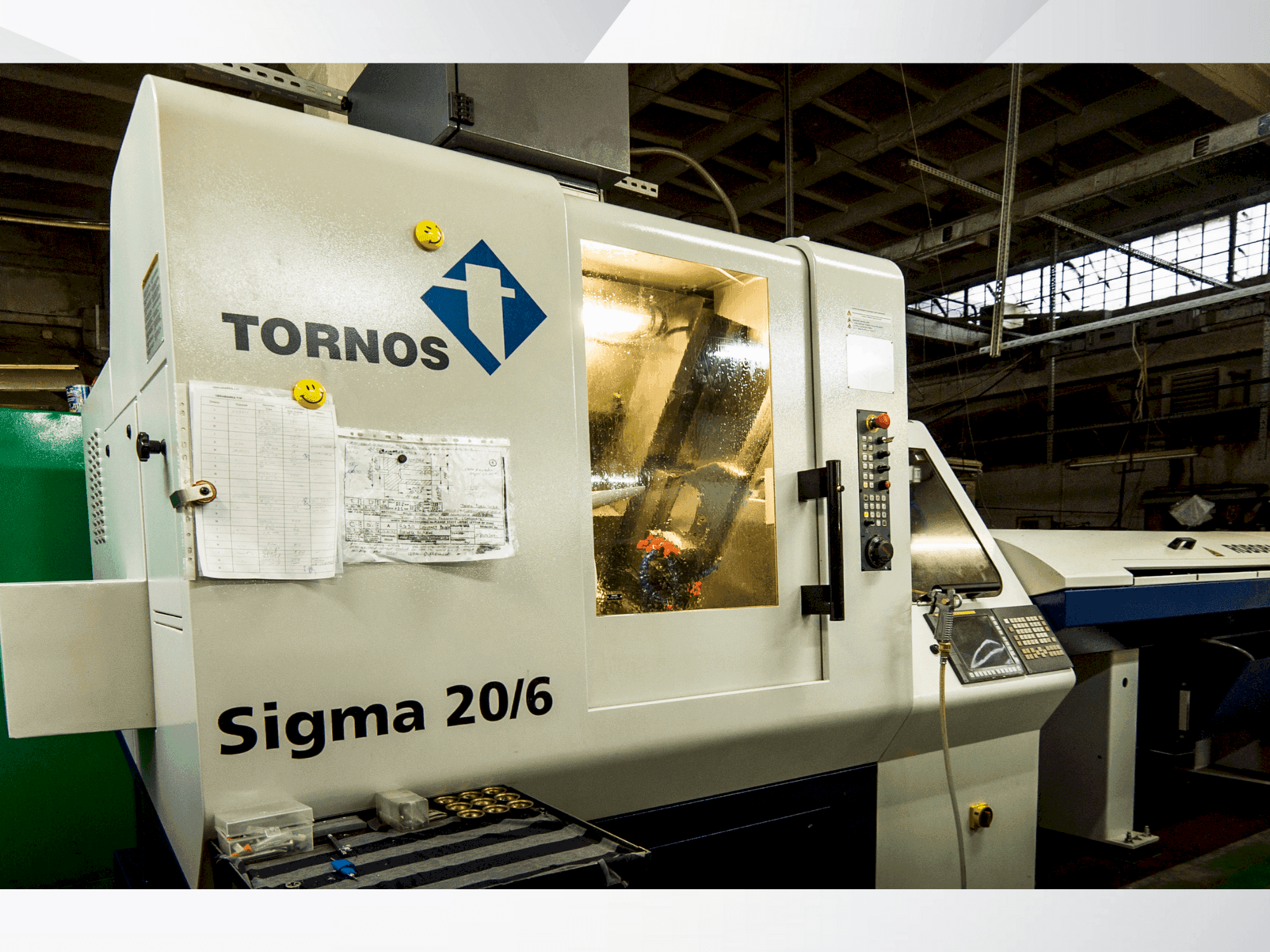 Front view of TORNOS DECO Sigma 20/6  machine