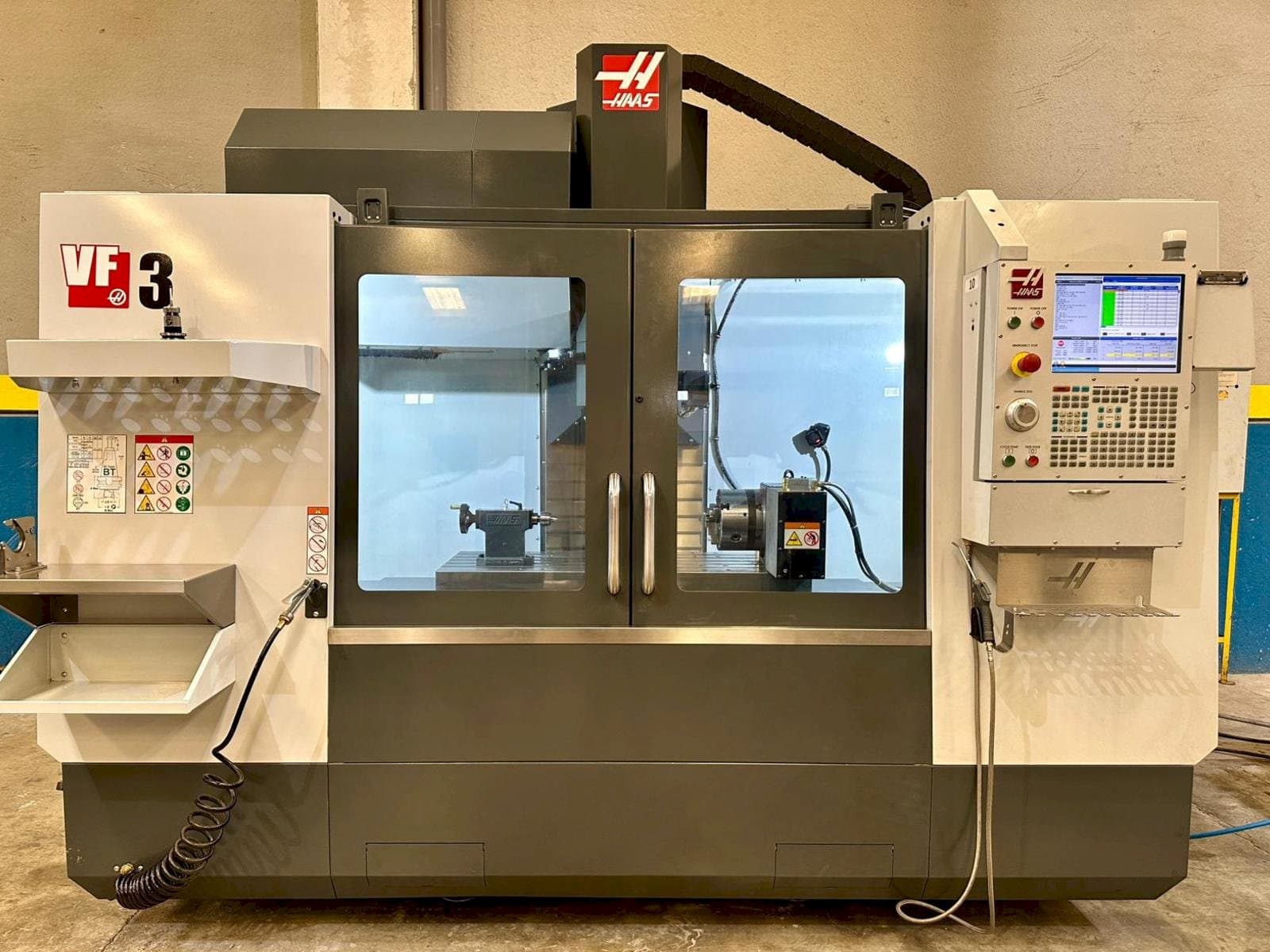 Front view of HAAS VF-3 machine