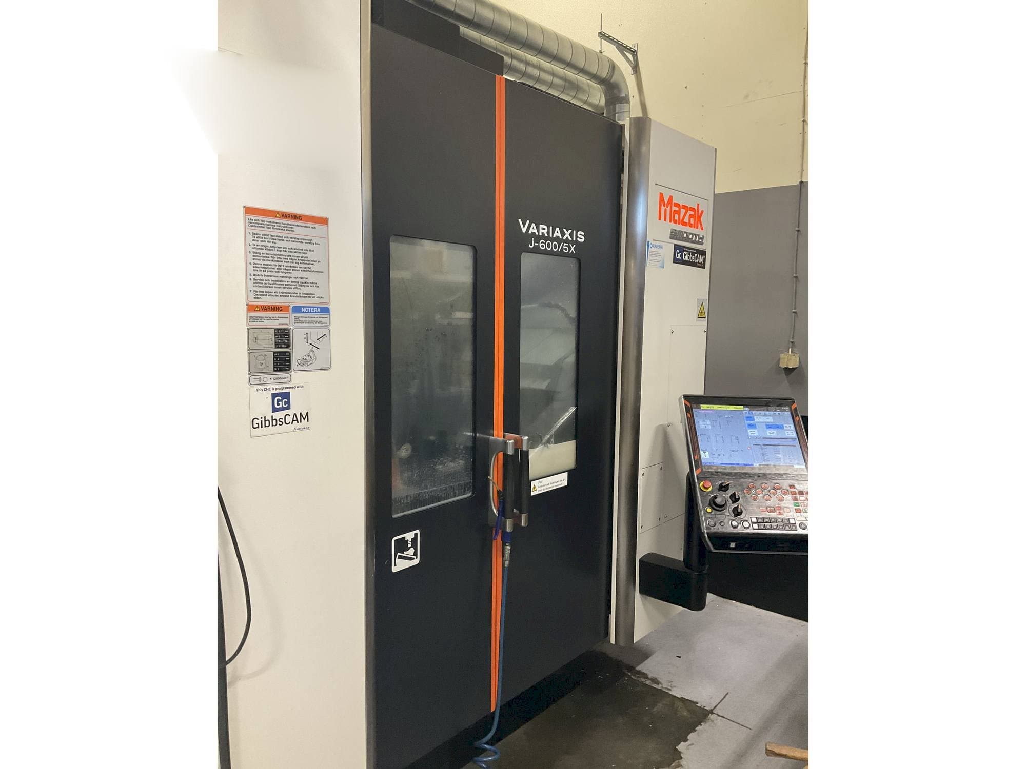 Front view of Mazak Variaxis J-600  machine