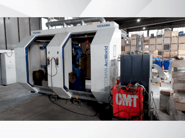 Front view of Yaskawa Motoman ArcWorld machine