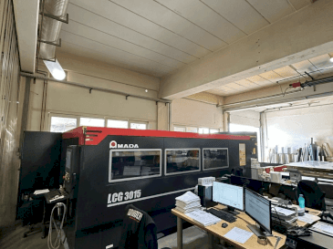 Front view of AMADA LCG-3015  machine