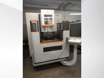Front view of +GF+ Agie Charmilles CUT E 350 machine