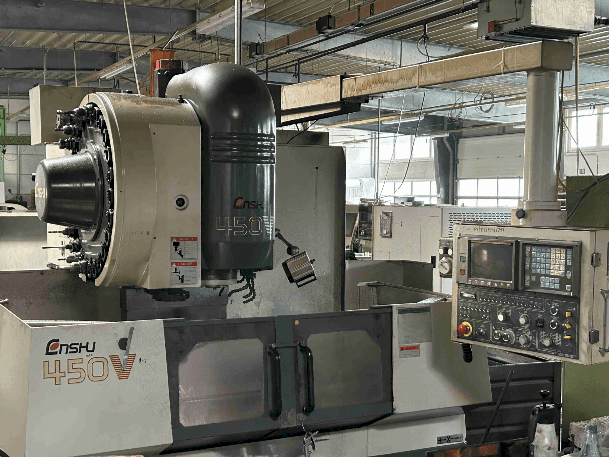 Front view of Enshu 450 V machine